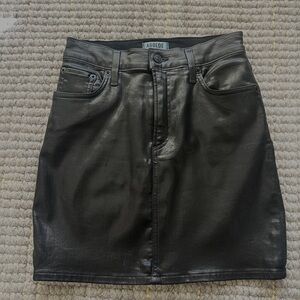 Agolde Faux Leather Mini Skirt